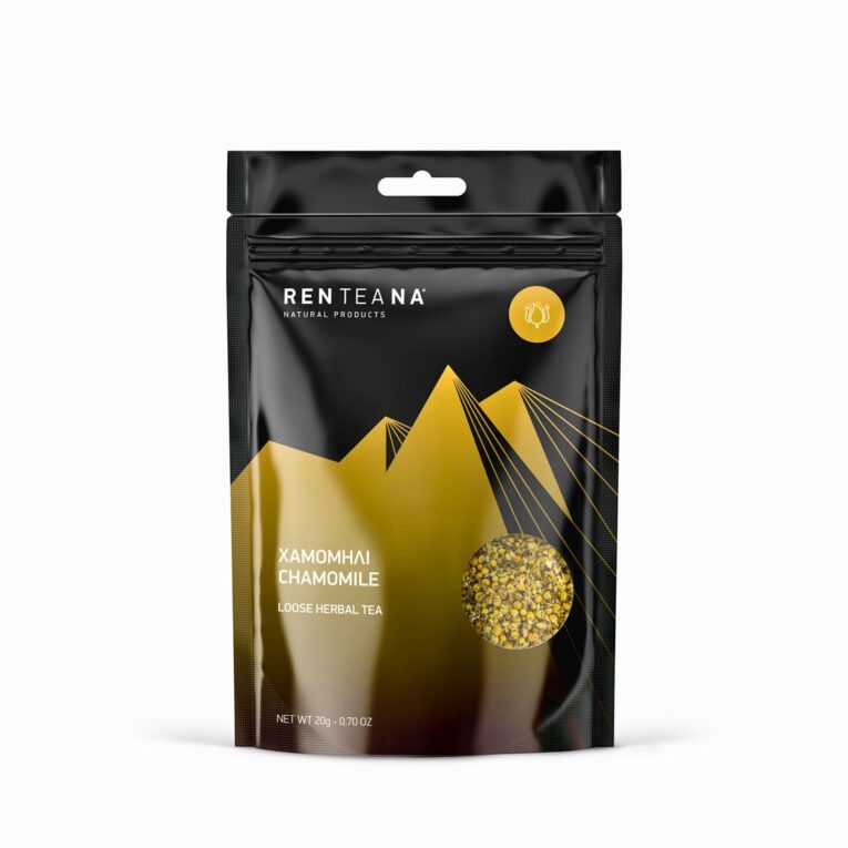 Renteana chamomile tea with premium Greek chamomile flowers