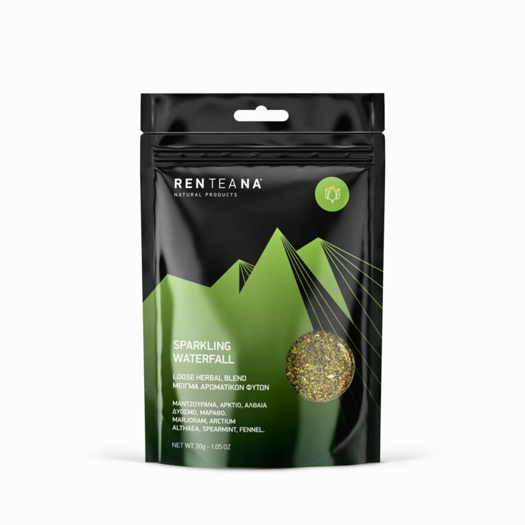 Renteana Sparkling Waterfall premium herbal tea gift edition with Greek herbs