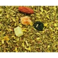 Χύμα μείγμα τσαγιού Exotic Nectar Renteana με κομμάτια μάνγκο, ανανά, παπάγιας, goji berries, κράνμπερι και άνθη όσμανθου. Loose leaf Exotic Nectar rooibos tea blend with dried mango, pineapple, papaya, goji berries, and osmanthus flowers.